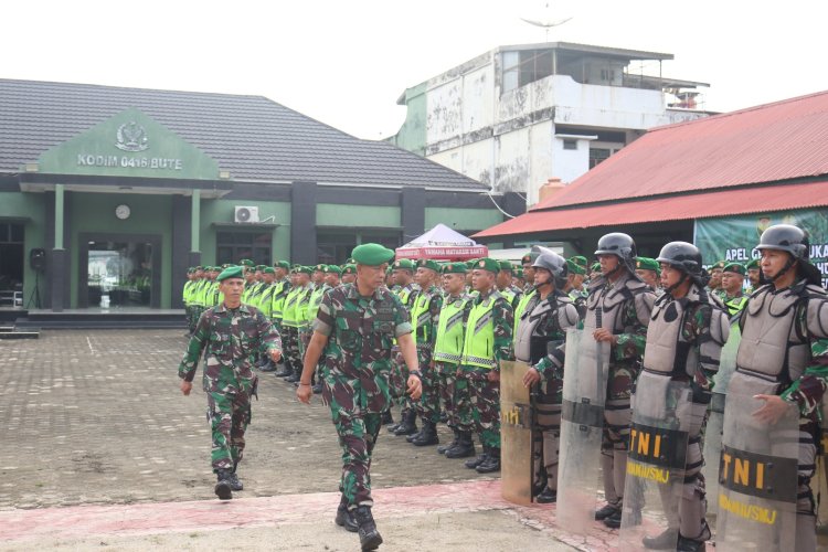 Apel Kesiapan Pasukan, Kodim 0416/Bute Tegaskan Netralitas dan Profesionalisme