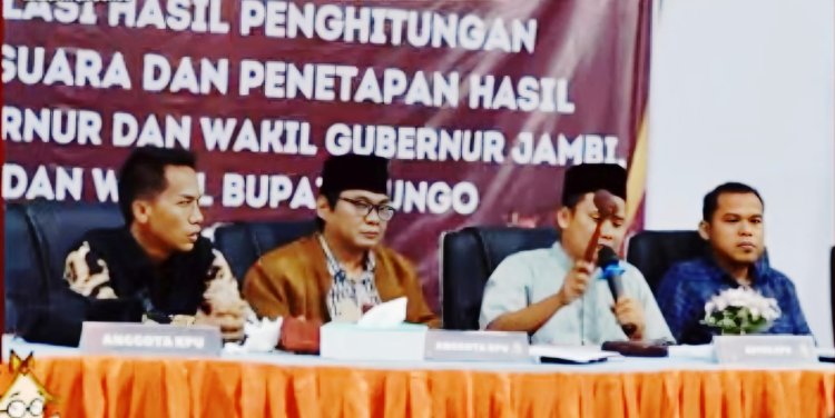 KPU Bungo Tetapkan Pasangan Jumiwan Aguza-Maidani Raih Suara Terbanyak
