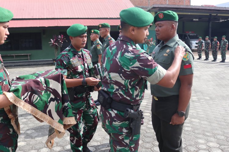 Dandim Letkol Arief Widyanto Pimpin Acara Korps Raport Pindah Satuan dan Penerimaan Warga Baru