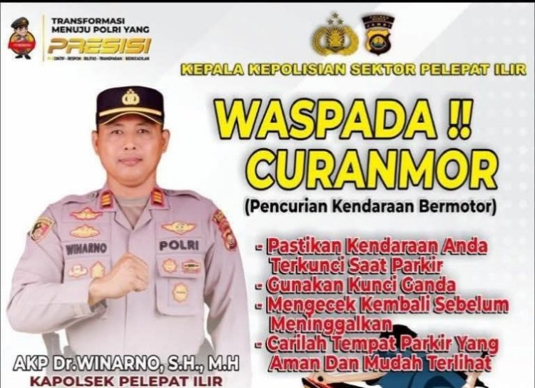 Kapolsek AKP Winarno Imbau Masyarakat Waspada terhadap Aksi Curanmor
