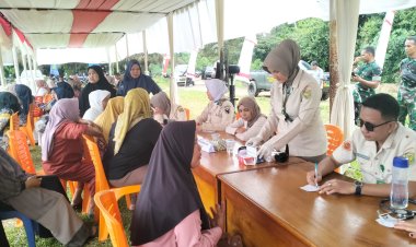 Semarak TMMD Ke-123: TNI Gelar Pengobatan Gratis, Warga Teluk Kuali Antusias
