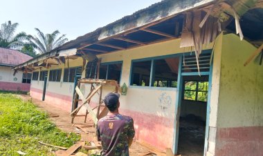 Madrasah Teluk Kuali Memprihatinkan, TMMD 123 Kodim 0416 Bute Langsung Bergerak Renovasi