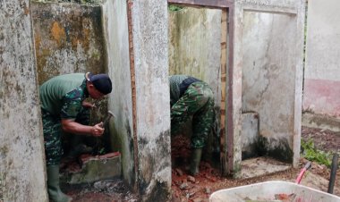Satgas TMMD Ke-123 Bangun MCK di Madrasah Nurul Falah untuk Dukung Kesehatan Siswa