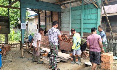 TMMD Ke-123: TNI dan Warga Gotong Royong Rehab Rumah Tidak Layak Huni di Tebo