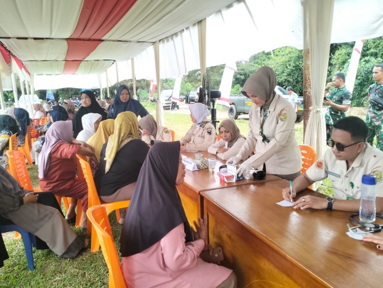 Semarak TMMD Ke-123: TNI Gelar Pengobatan Gratis, Warga Teluk Kuali Antusias