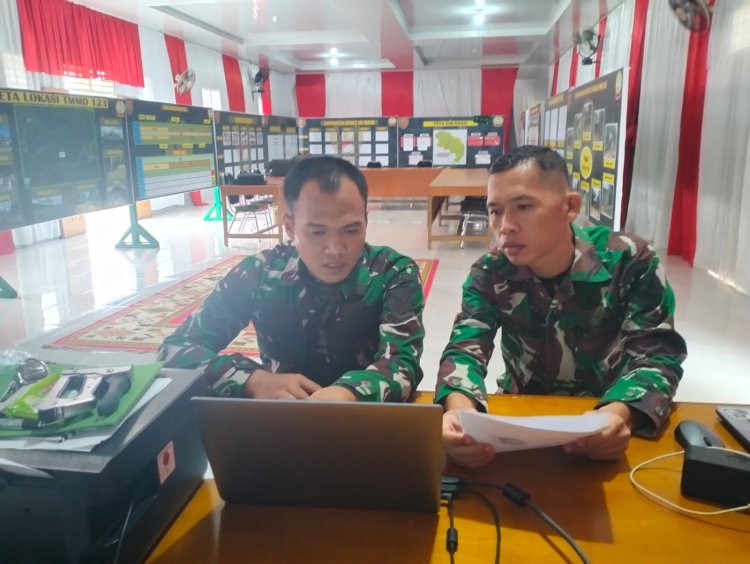 TMMD Ke-123: Posko Utama Beroperasi di Aula Kantor Desa Teluk Kuali