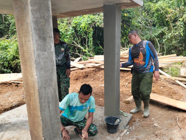 Satgas TMMD ke-123 Kodim 0416/Bute: Rehabilitasi Madrasah Ibtidaiyah Nurul Falah dengan Pembangunan Tower Air