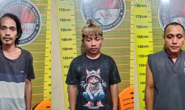 Polres Bungo Amankan Tiga Pelaku Narkoba di Kebun Durian, Sabu Disembunyikan di Bawah Kasur