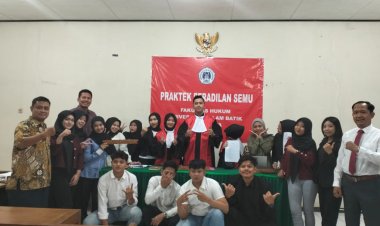 Mahasiswa Semester 6 Fakultas Hukum UNIBA Surakarta Lakukan Peradilan Semu Kasus Gugatan Perbuatan Melawan Hukum