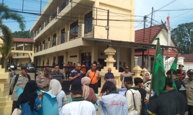 HMI Demo ke Polres Bungo, Minta Kapolres Serius Berantas Narkoba