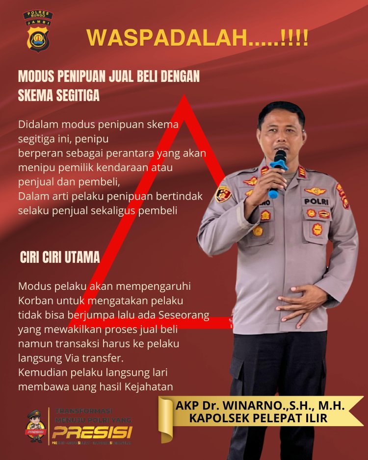 Kapolsek Pelepat Ilir Peringatkan Warga Soal Modus Penipuan Jual Beli Skema Segitiga
