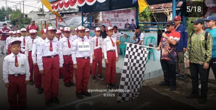 Sekda Lubuklinggau Lepas Gerak Jalan SD, Sambut HUT RI ke-80
