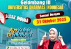 Undhari Buka PMB Gelombang III Hingga 31 Oktober, Kesempatan Emas Anda Bisa Kuliah!