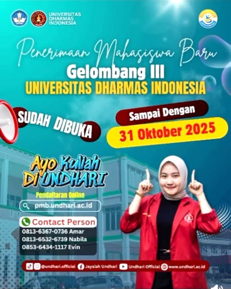 Undhari Buka PMB Gelombang III Hingga 31 Oktober, Kesempatan Emas Anda Bisa Kuliah!