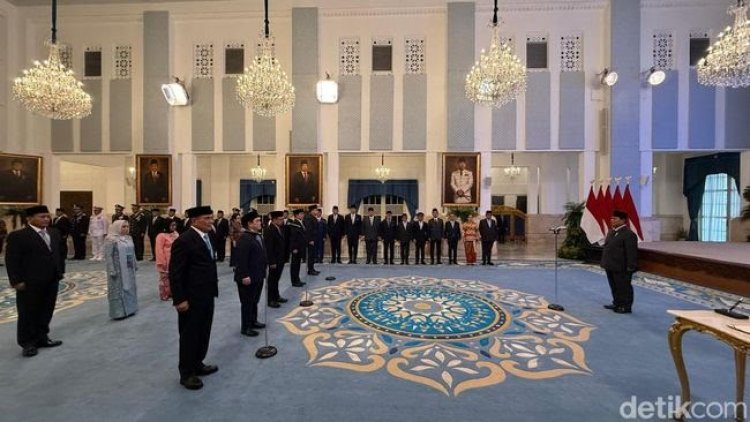 Daftar Nama Menteri Kabinet Prabowo-Gibran Usai Pelantikan Hari Ini