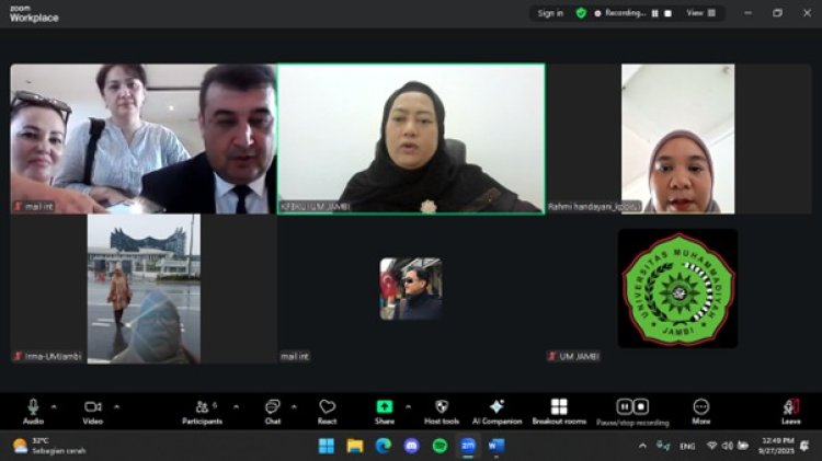 Sukses! Universitas Muhammadiyah Jambi dan SamSIFL Uzbekistan Jalin Kerja Sama Internasional