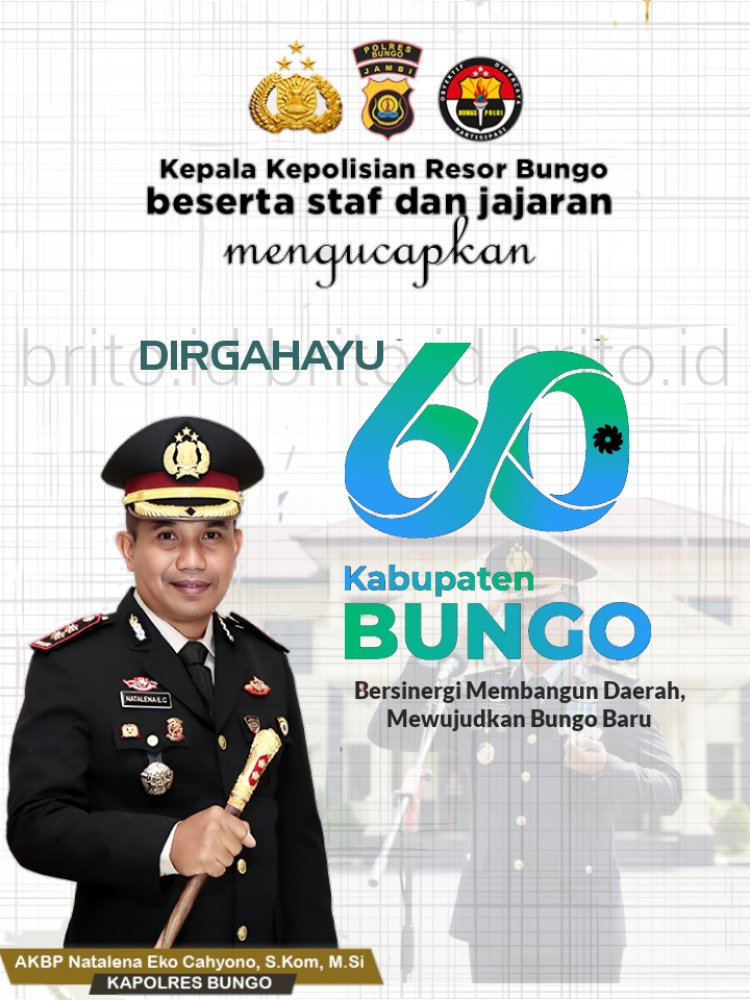 UCAPAN HARI JADI KABUPATEN BUNGO KE 60