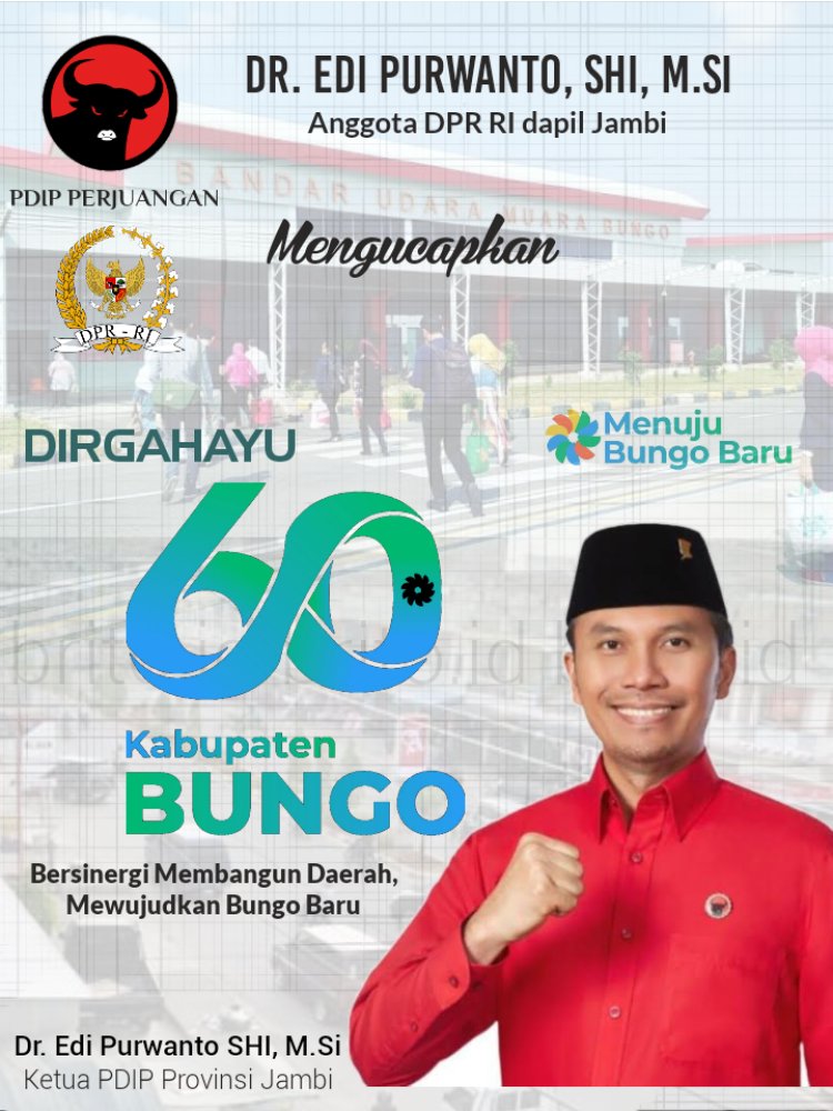 Ucapan Selamat HUT Kabupaten Bungo ke-60