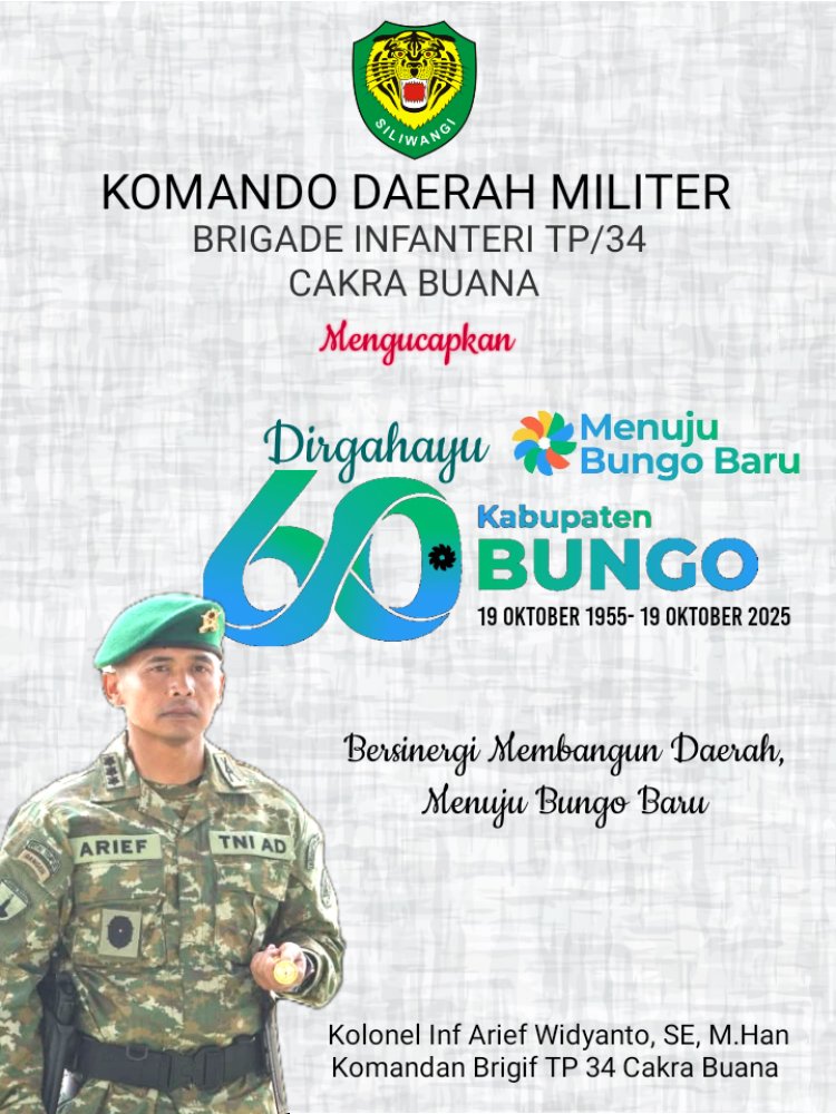 Ucapan Selamat HUT Kabupaten Bungo ke-60