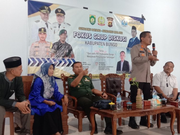 Kapolres Bungo Tegaskan Komitmen Berantas PETI, IAI Yasni Bungo Dorong Sinergi Akademisi dan Aparat