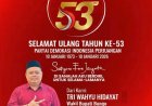 Wabup Tri Wahyu Hidayat Ucapkan Selamat HUT ke-53 PDI Perjuangan, Tegaskan Komitmen Berjuang Bersama Rakyat