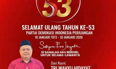 Wabup Tri Wahyu Hidayat Ucapkan Selamat HUT ke-53 PDI Perjuangan, Tegaskan Komitmen Berjuang Bersama Rakyat