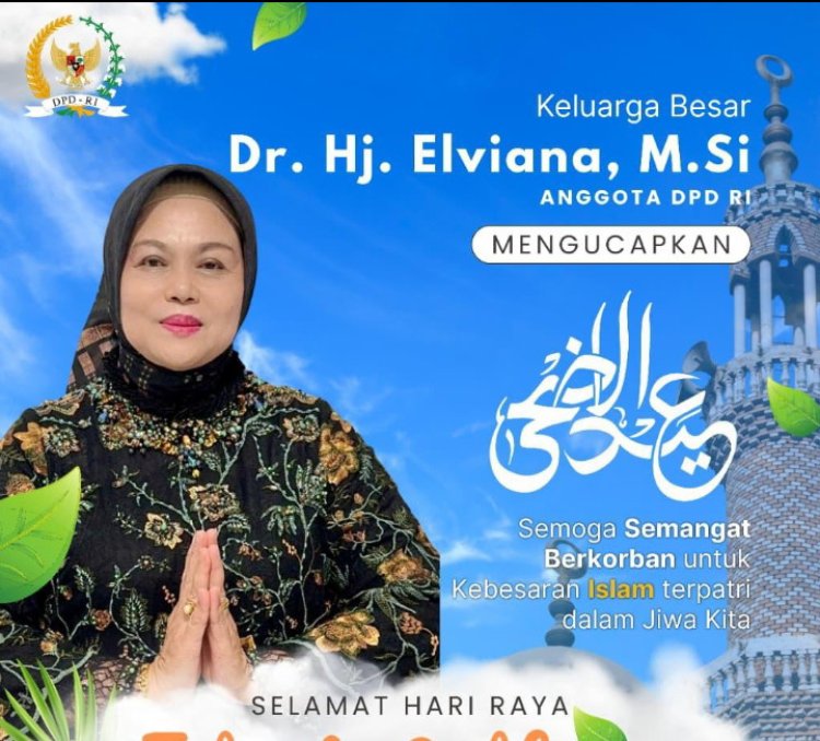 Hj Elviana Sampaikan Ucapan Idul Adha 1447 H, Ajak Masyarakat Perkuat Semangat Berkurban dan Kepedulian Sosial