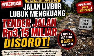 Tender Jalan Rp3,15 Miliar di Bungo Jadi Sorotan, 9 Perusahaan Ikut Lelang, Hanya Satu Lolos; Kabag ULP Doni Nova: Semua Sesuai Aturan