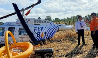 Helikopter Rute Labuan Bajo Jatuh di Dekat Bandara Lombok
