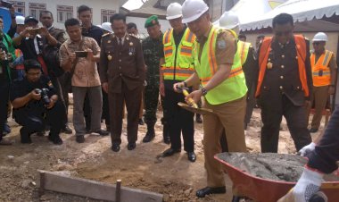 Dihadapan Fachrori, Fasha Lakukan Peletakan Batu Pertama Gedung Kejati Jambi