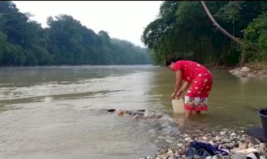 Lapor Pak Bupati, Warga Bathin VIII Terpaksa Gunakan Air Sungai Bekas PETI