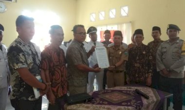 Lurah dan Kades Se-Kecamatan Bathin VIII Teken Pernyataan Sikap, Ini Isinya...