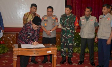 Gubernur Jambi & Bupati/Wali Kota Komitmen Atasi Kebakaran Hutan dan Lahan