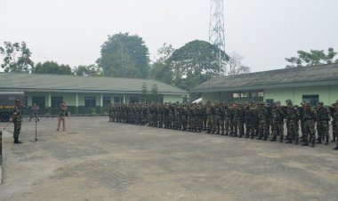 Satgasgab Karhutla Jambi Dapat Bantuan 100 Personel PPRC dari Yonif 144/JY