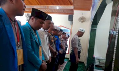 Aksi Solidaritas, PMII Salat Ghaib Bersama Polres Merangin