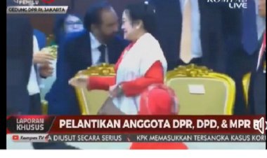 Megawati Cuekin & Tak Salami Surya Paloh Saat Pelantikan DPR, Ada Apa?