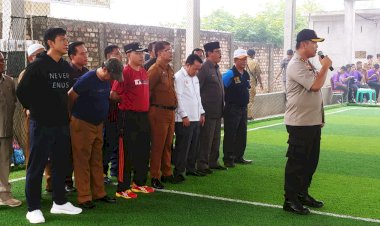 Dibuka Kapolres, Turnamen Futsal Peringatan HUT Muarojambi ke-20 Resmi Dibuka