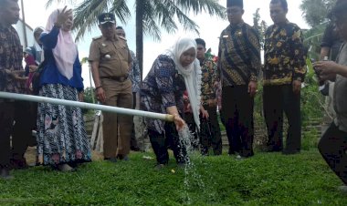 Bupati Masnah Tinjau Pembangunan Pamsimas di Desa Rantaumajo Sekernan