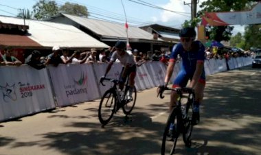 Pebalap Jesse Edwart Tercepat di etape I Tour de Singkarak 2019