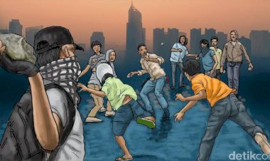 Polsek Tanah Abang Bubarkan Tawuran Pemuda Berawal dari Media Sosial