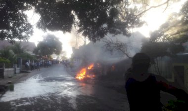 Sopir Angkot Ini Mabuk, Sempat Berkelahi dengan Ayah dan Bakar Kios Bensin Keluarga