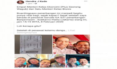 Kala Empat Menteri Naik Pesawat Kelas Ekonomi