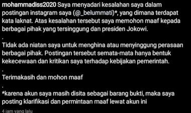 Aktivis Ini Menghina Presiden Jokowi & Meminta Maaf, Namun Begini Nasibnya...