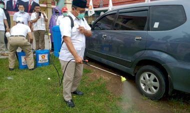 Antisipasi Corona, DPC Gerindra Kota Jambi Lakukan Penyemprotan Desinfektan di Sejumlah Masjid