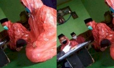 Aksi Nekat Akad Nikah Gunakan Jas Hujan, Penghulu Sebut Mempelai Pria yang Berstatus ODP Covid-19: Suhunya Tinggi