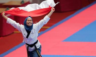 Indonesia Meraih Emas Pertama Asian Games 2018 dari Cabang Taekwondo 