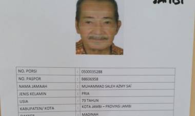 Inalillahi Wainailaihi Rojiun, Jamah Haji Asal Kota Jambi Meninggal Dunia