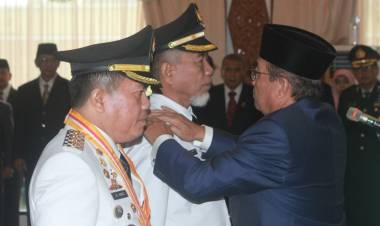 Fachrori Umar Lantik Alharis-Mashuri jadi Bupati dan Wakil Bupati Merangin