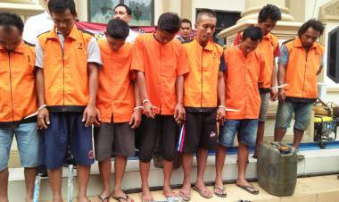 9 Orang Tersangka Illegal Drilling Bajubang Ditangkap Tim Polda Jambi