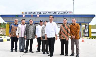 Pergi ke Lampung Presiden Cek Pembangunan Tol Trans Sumatera